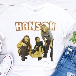 90S Vintage 1997 Hanson Line Up Pop Rock Group Album Tour Music T-Shirt